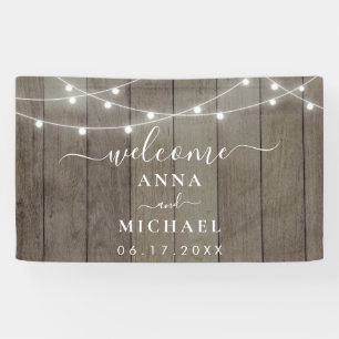 Banderoles Elégant minimaliste Rustique Mariage Bienvenue