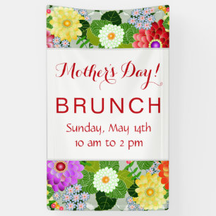 Banderoles Élégant Motif de Jardin Botanique Floral