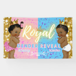 Banderoles Élégant Révélation Royale Africaine de genre rose