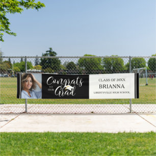 Banderoles Élégant script GRAS GRAD Photo noir blanc