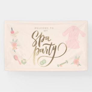 Banderoles Élégant signe d'accueil personnalisé Spa Party
