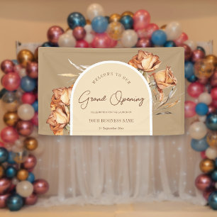 Banderoles Elégante Arche Retro Flower Business Grand Ouvertu