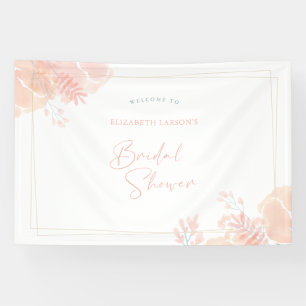 Banderoles Élégante Baby Shower aquarelle aux fleurs sauvages