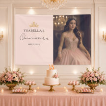 Élégante Rose Gold Quinceañera Photo
