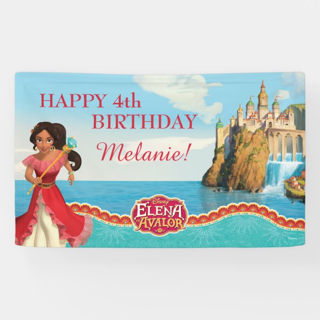 Banderoles Elena d'Avalor| Anniversaire (Horizontal)