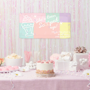 Banderoles Elle a été ramassée ! Fête de mariage avec de la g
