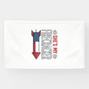 Banderoles Elle est mon pétard Design de couple patriotique_1