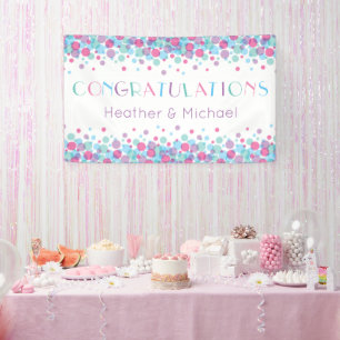 Banderoles Elle est prête à faire des Baby showers Pois