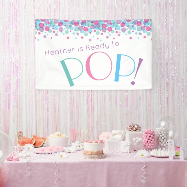 Banderoles Elle est prête à faire du Baby shower Pois bannièr (Fête)