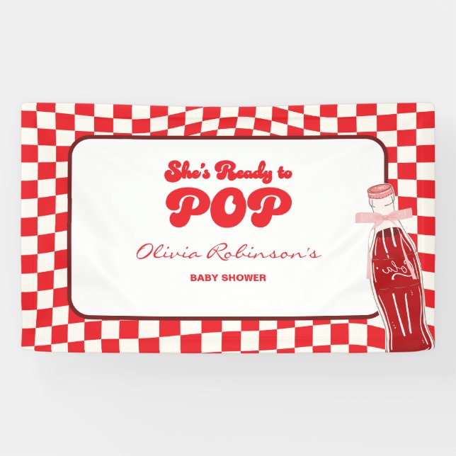 Banderoles Elle est prête à faire du soda cola baby shower (Horizontal)