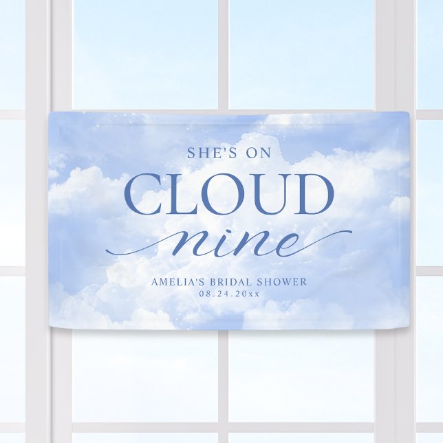 Banderoles Elle est sur un nuage bleu pour enterrement de vie (Créateur téléchargé)