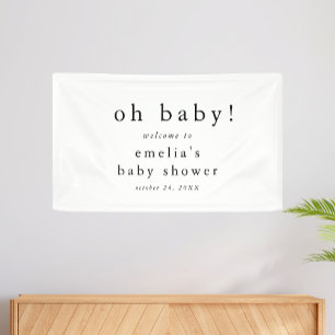 Banderoles EMELIA Moderne minimaliste Rustique Baby shower si