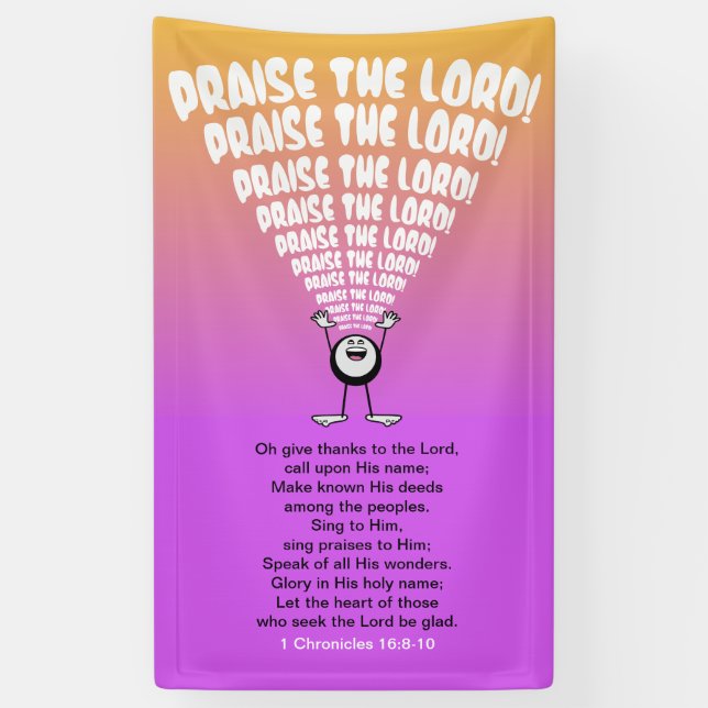 Banderoles Emoji Louer Dieu (Vertical)