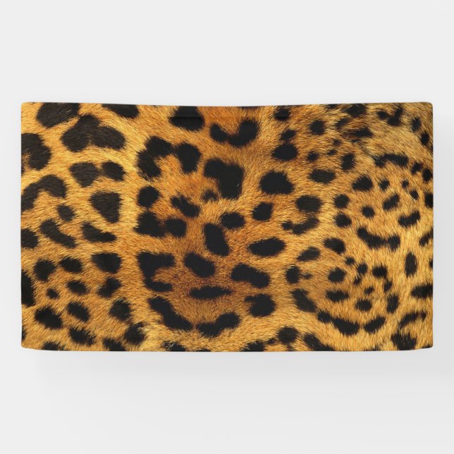 Banderoles empreinte de léopard brun chic motif à la mode (Horizontal)