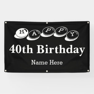 Banderoles En joyeux quarantième anniversaire de vente