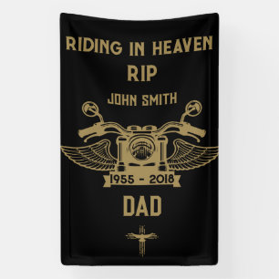 Banderoles En mémoire Motorbike Rider Biker funérailles