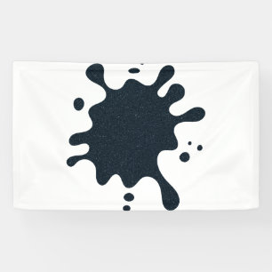 Banderoles Encre de goutte de bruit de charbon de bois person