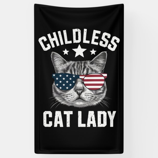 Banderoles Enfant Chat Lady 2024 (Vertical)
