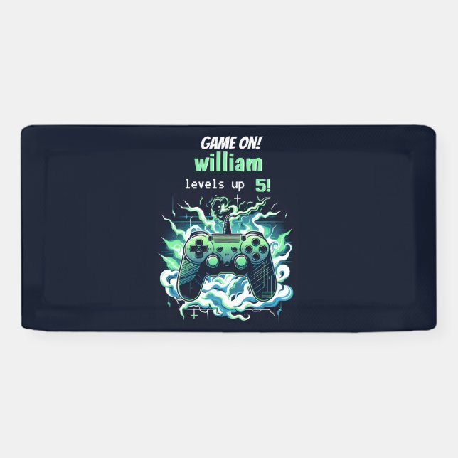 Banderoles Enfants cool niveau de jeu jusqu'à 5e anniversaire (Horizontal)