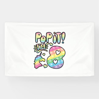Banderoles Enfants Pop It 8e Anniversaire Filles Garçons 8 An