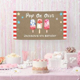Banderoles Enfants Pop Over Été Popsicle Anniversaire Papier 