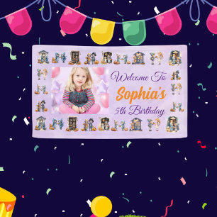 Banderoles Enfants sur Halloween violet thème Anniversaire de