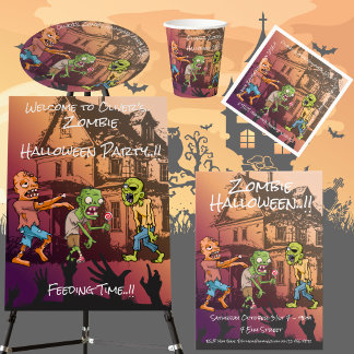 Banderoles Enfants Zombie Halloween