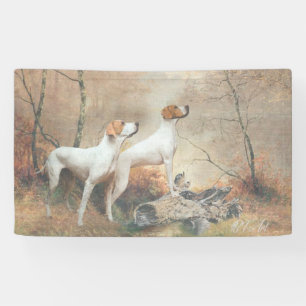 Banderoles English Pointer chasse les faisans