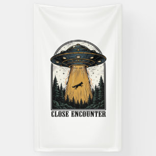 Banderoles Enlèvement de forêt extraterrestre Gravure vintage