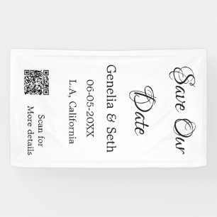 Banderoles Enregistrez la date code QR simple minimal détails