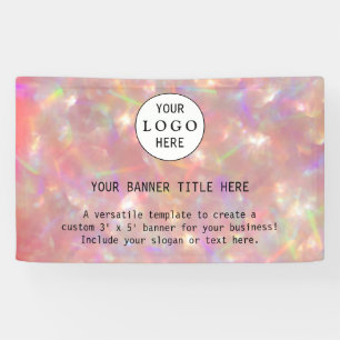 Banderoles Entreprise moderne Feminine Blush Rose Custom Logo