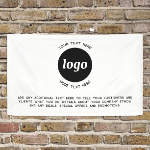 Banderoles Entreprise simple logo et texte