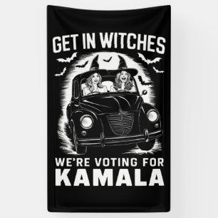 Banderoles Entrez Sorcières Nous votons pour Kamala Halloween