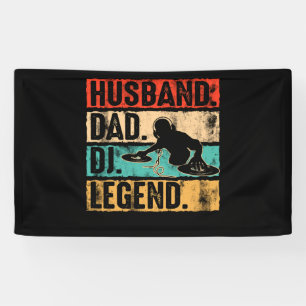 Banderoles Époux Papa DJ Legend DJ Disque Jockey Music Player
