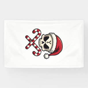 Banderoles Équipe Candy Cane Crâne Noël 2025 Hommes Drôle Gar