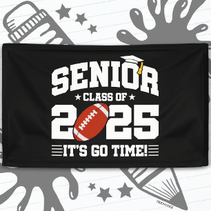 Banderoles Équipe de football Classe de 2025 Graduation Senio