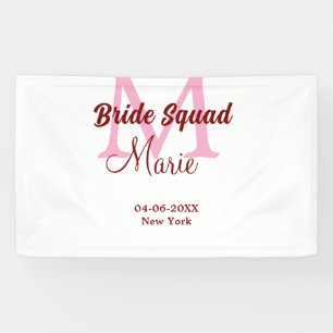 Banderoles Equipe de mariée ajouter nom monogramme demoiselle