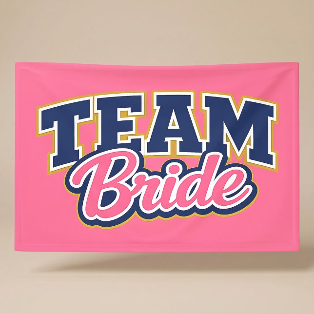 Banderoles Équipe Mariée Fête de Mariage Audacieuse (Créateur téléchargé)