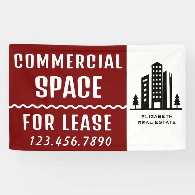 Banderoles Espace commercial personnalisé pour professionnel  (Horizontal)