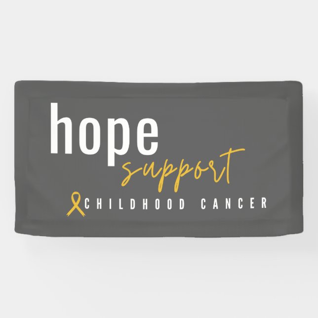 Banderoles espoir de soutien pour le cancer de l'enfance Bann (Horizontal)