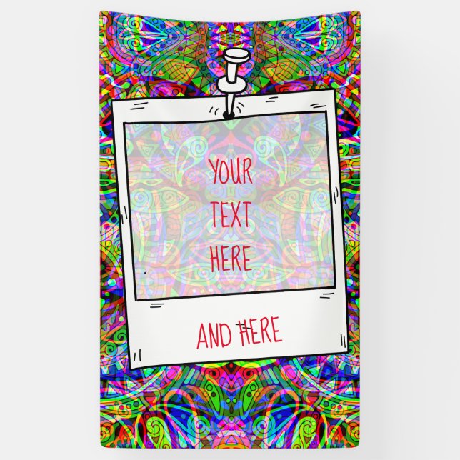 Banderoles Esquisse Imaginaire Art - Neon Abstrait Maj 3 (Vertical)