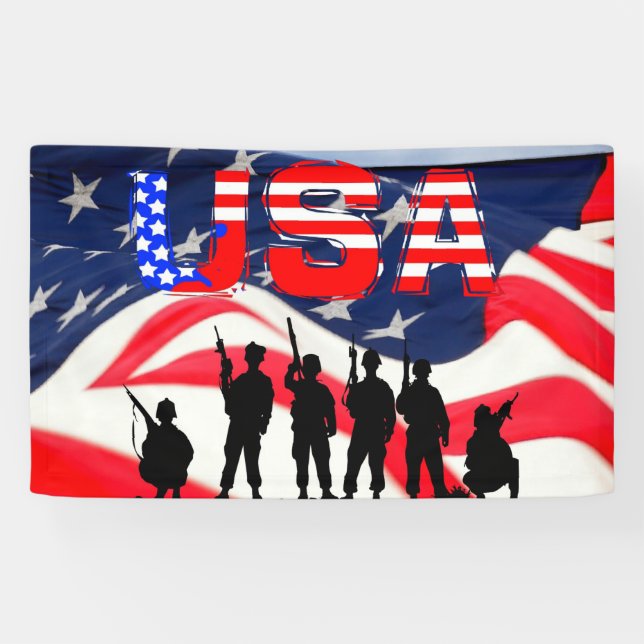 Banderoles États-Unis en honneur (Horizontal)