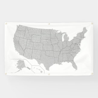Banderoles États-Unis suivi carte du comté