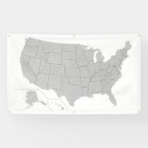 Banderoles États-Unis : suivi de la carte des comtés