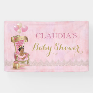 Banderoles Ethnic Baby Princess Crown Gold Pink Royal