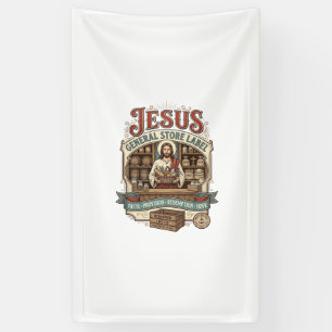 Banderoles étiquette de magasin général Jésus Magasin général