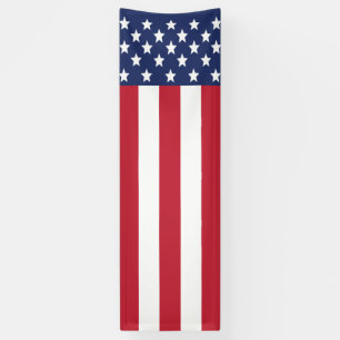 Banderoles Étoiles et rayures drapeau américain vertical