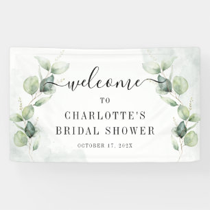 Banderoles Eucalyptus Élégant Bienvenue à la Baby Shower de l