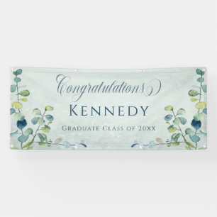 Banderoles Eucalyptus Green Félicitations Graduation