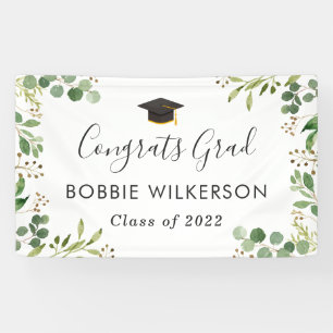 Banderoles Eucalyptus Green Feuilles Fêtes de Graduation